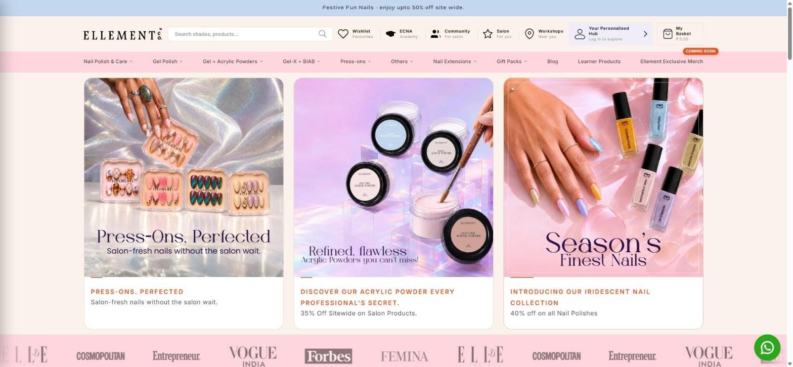 Ellement Co. website screenshot